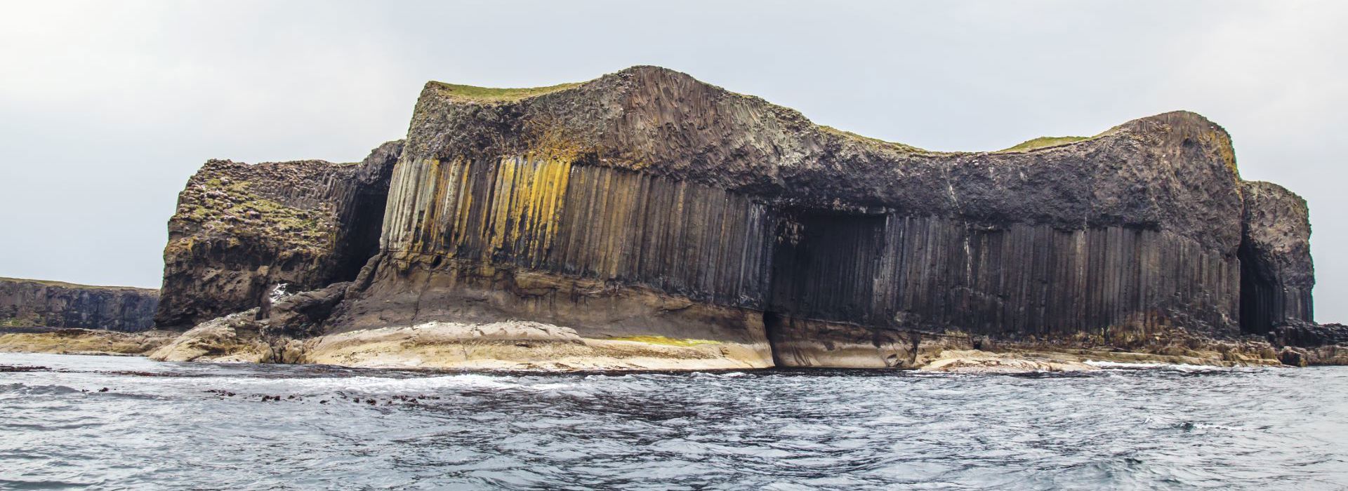 Basalt rock formations of Fingals cave.