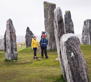 Family walk on Harris