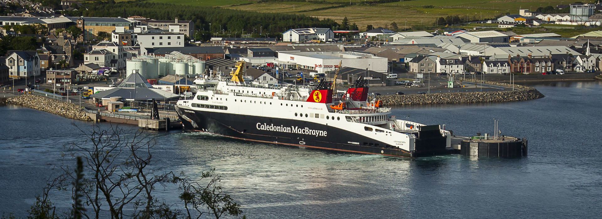 MV Loch Seaforth ferry berthed at the Port of Stornoway, Lewis.