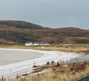 The beach on Barra, which is also Barra Airport.